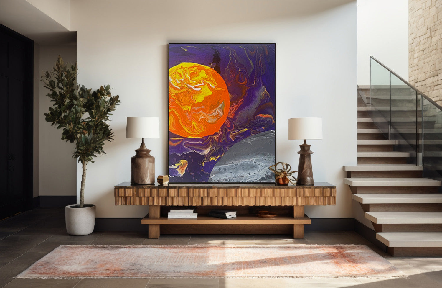 "Creation Day 4- Sun, Moon and Galaxy"