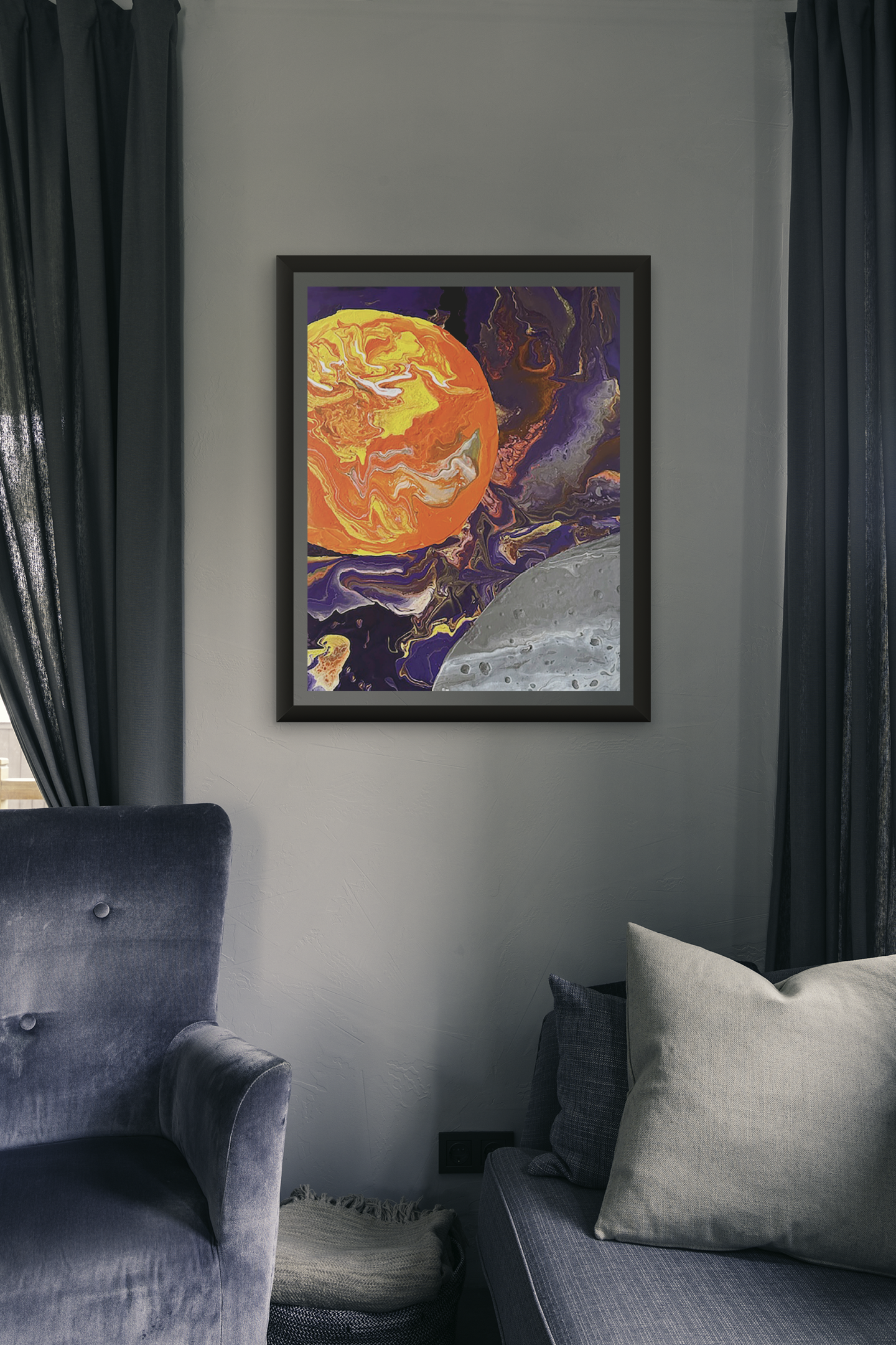 "Creation Day 4- Sun, Moon and Galaxy"